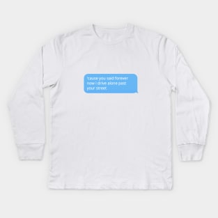 drivers license text message Kids Long Sleeve T-Shirt